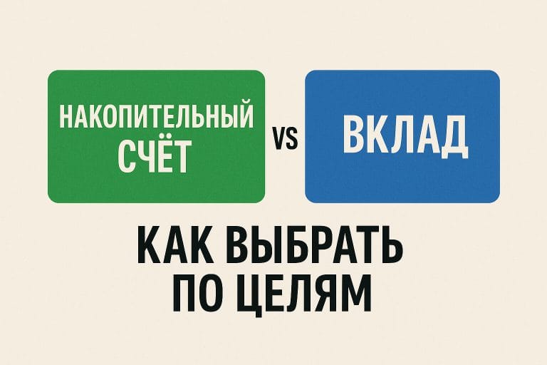 Накопительный счёт vs вклад: как выбрать по целям (без процентов)
